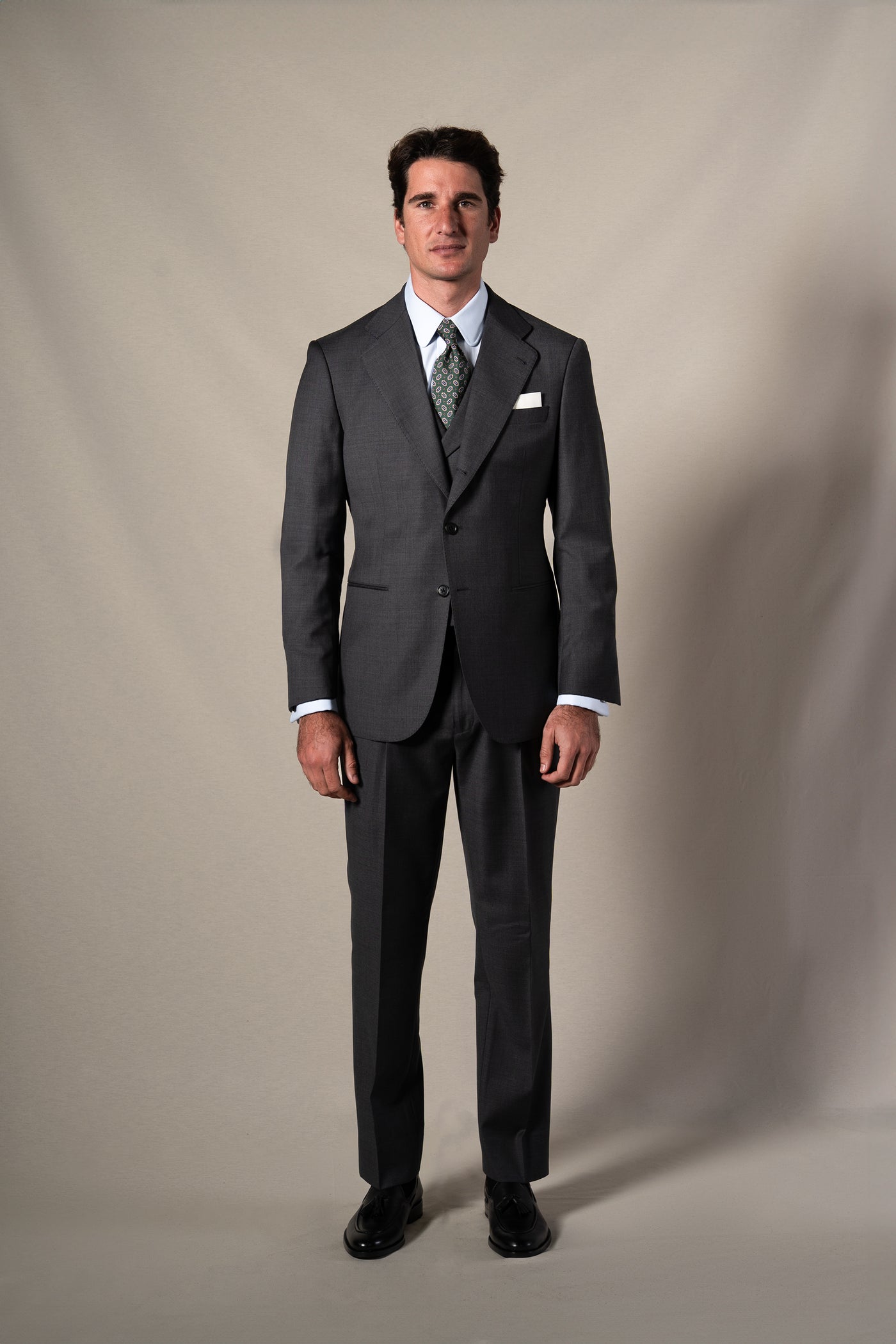 Middle Grey 3 Pieces Suit - Traje a medida BUND