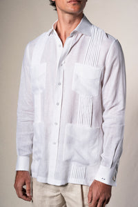 White Ceremony Guayabera Shirt - Camisa BUND