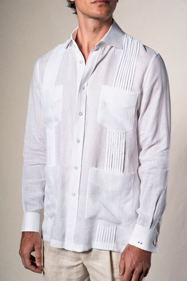 White Ceremony Guayabera Shirt