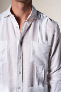White Ceremony Guayabera Shirt - Camisa BUND