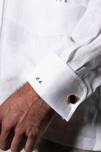 White Ceremony Guayabera Shirt - Camisa BUND