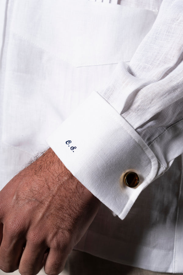 White Ceremony Guayabera Shirt