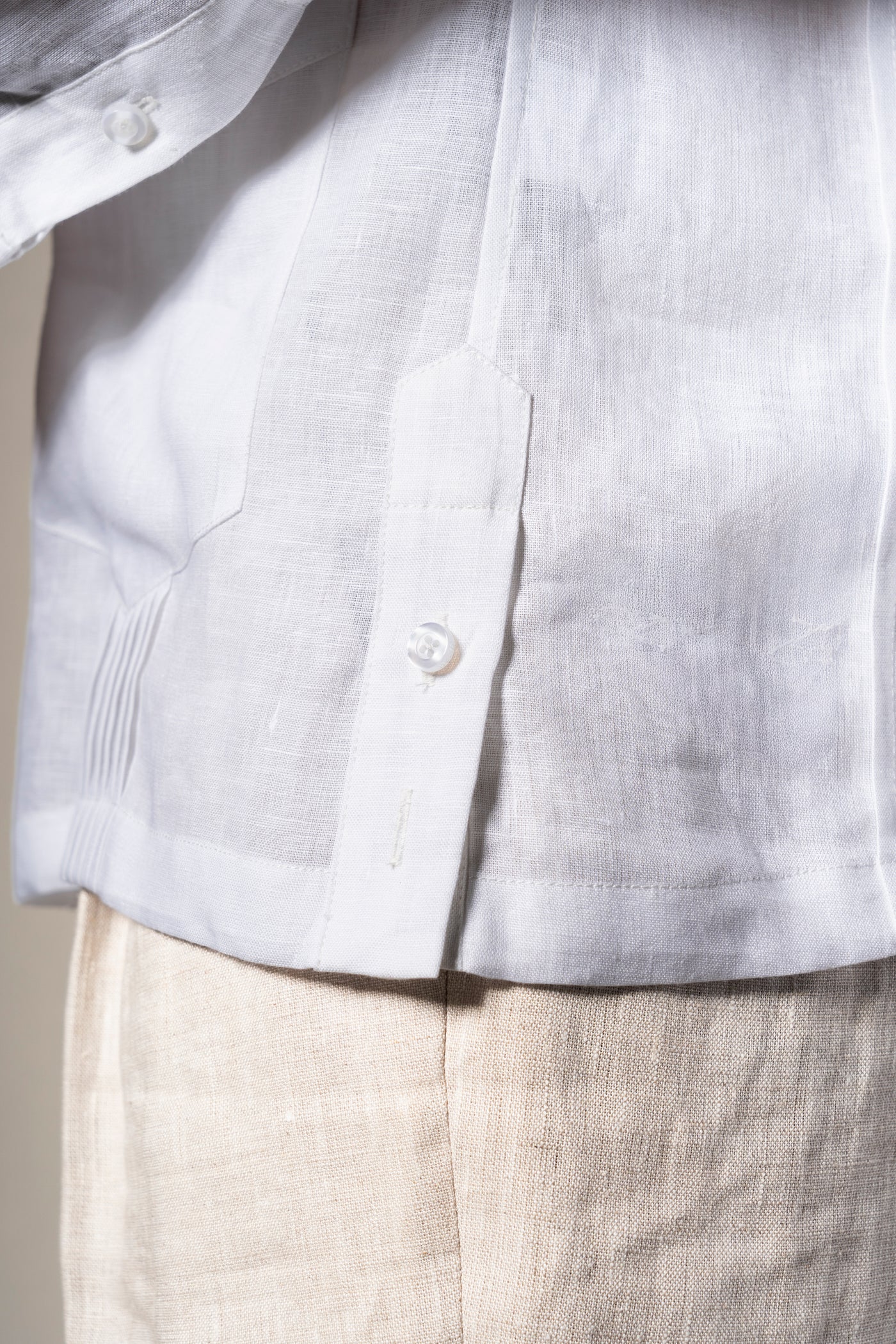 White Ceremony Guayabera Shirt - Camisa BUND