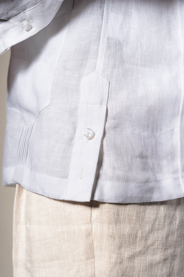 White Ceremony Guayabera Shirt
