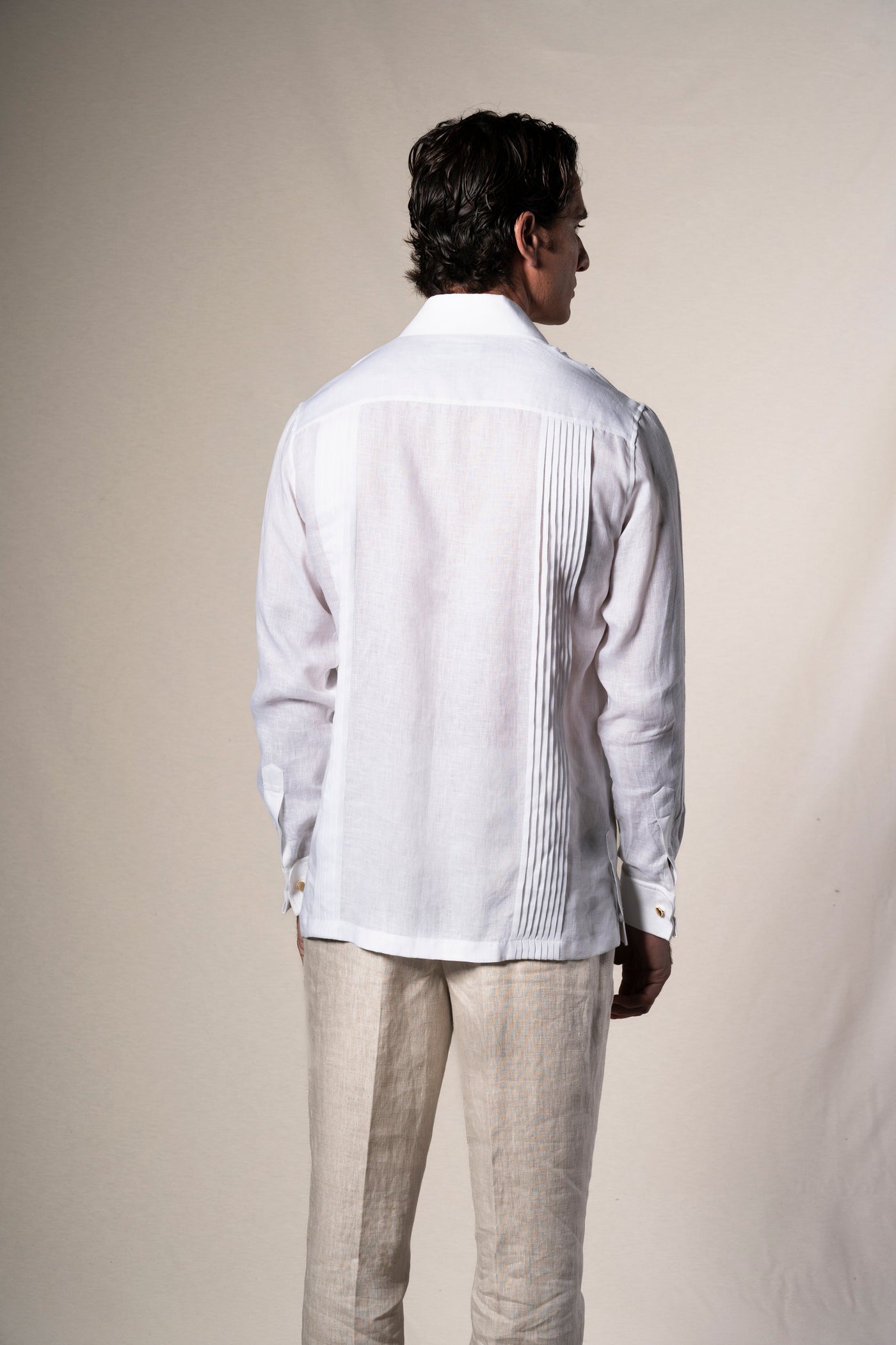 White Ceremony Guayabera Shirt - Camisa BUND