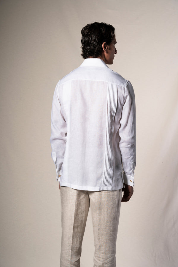 White Ceremony Guayabera Shirt